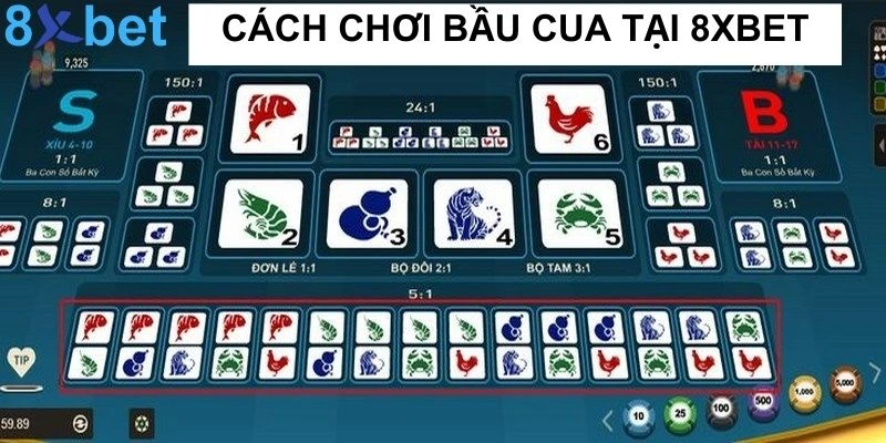 Bầu cua 8xbet - Mini game hấp dẫn dành cho mọi game thủ 4 Hướng dẫn cách tham gia bầu cua 8xbet