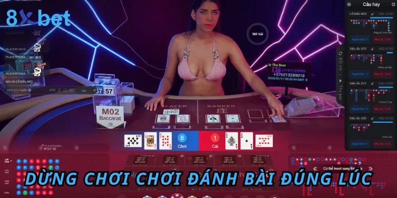 Chơi game đánh bài miễn phí 8xbet thỏa mãn đam mê cá cược 6 Đặt ra giới hạn cược và dừng đúng lúc để không thua sạch tiền